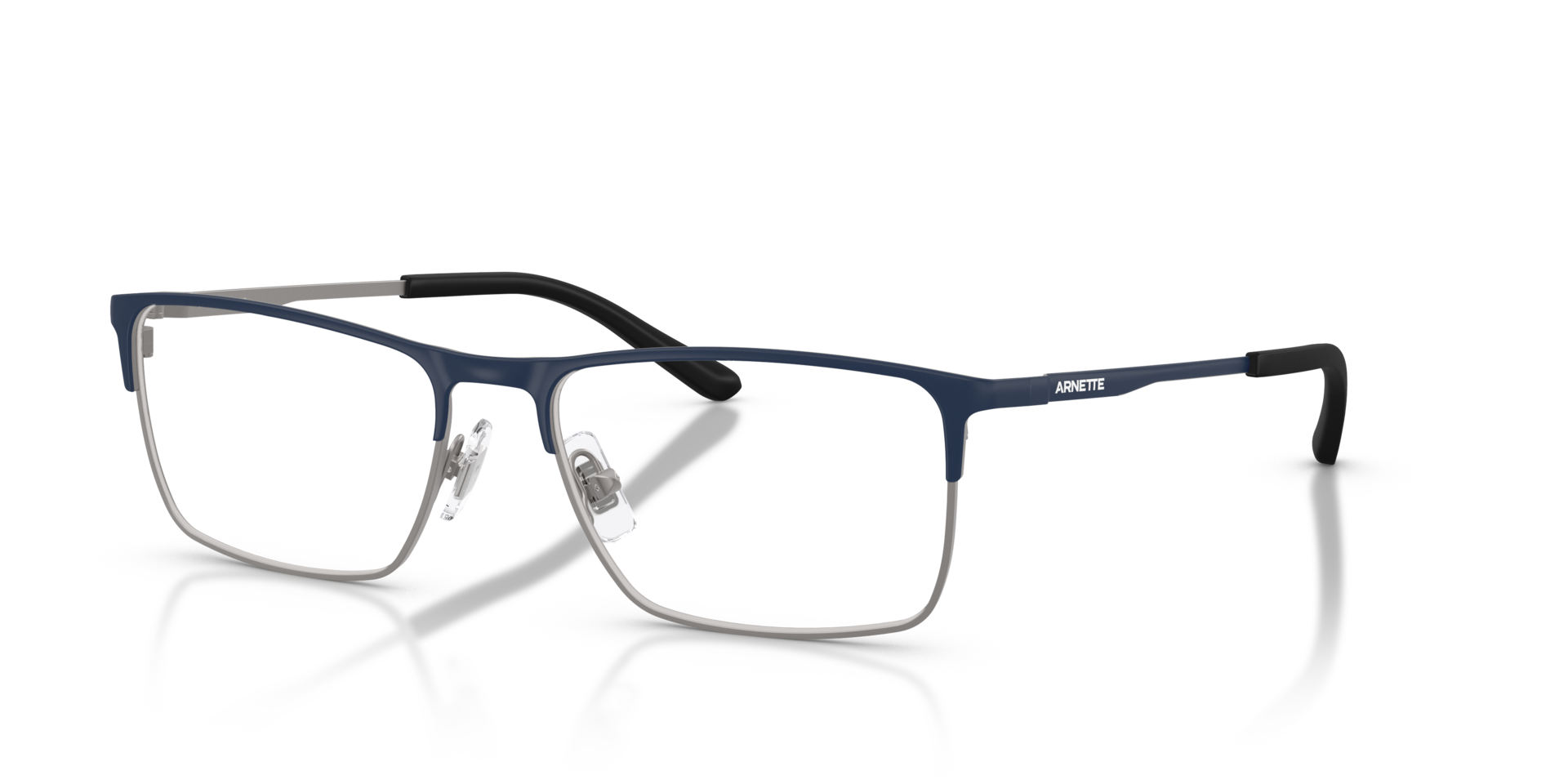 AN6155 Matte Blue MetalEyeglass Frames for Glasses Direct, Angle View
