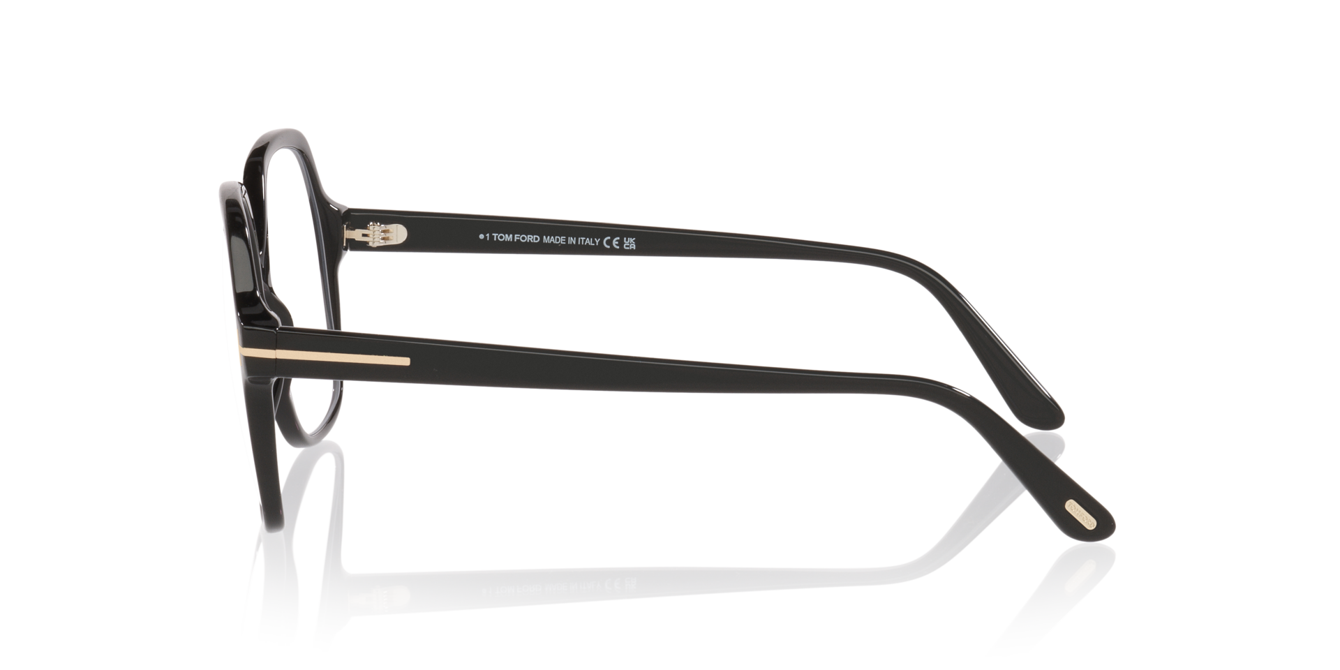 FT6062-B Black Shiny AcetateEyeglass Frames for Glasses Direct, Side View