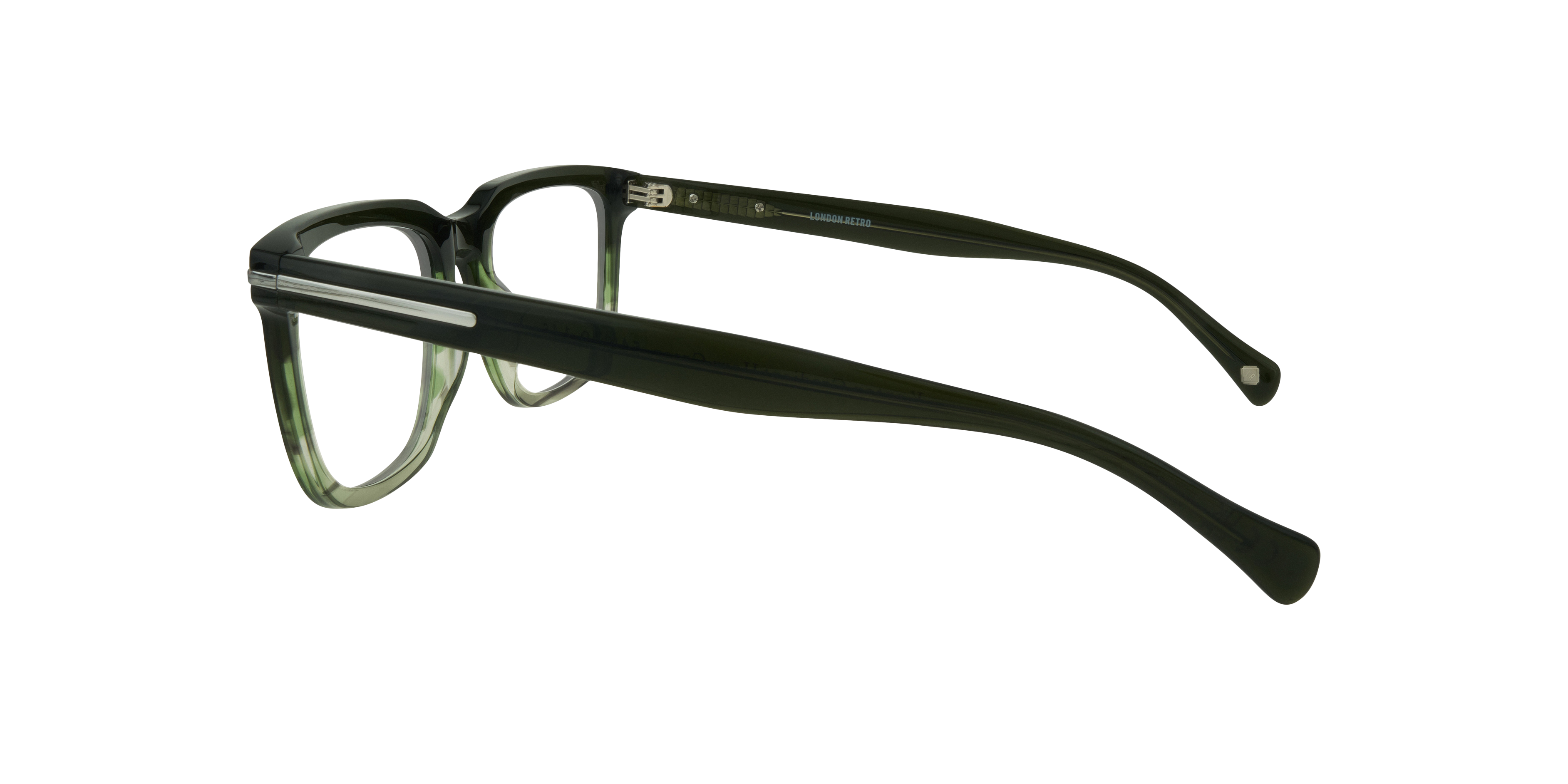 Kenton Gradient Horn Green AcetateEyeglass Frames for Glasses Direct, Side View