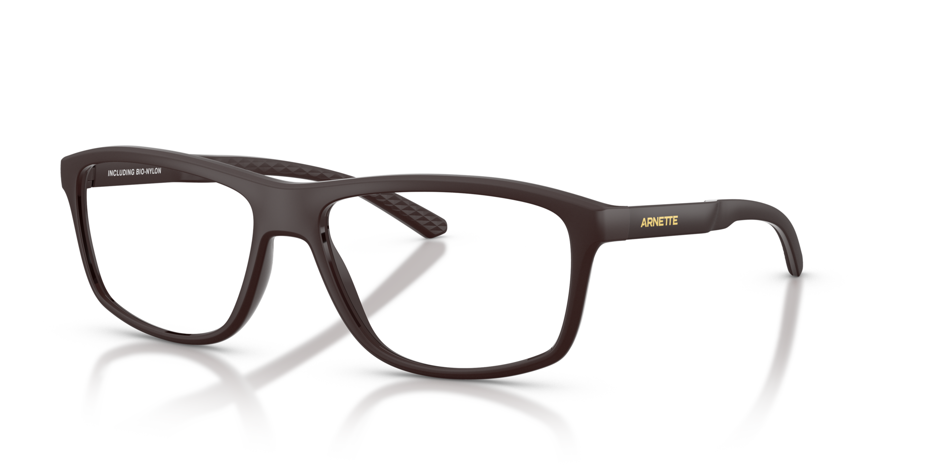 AN7291 Matte Chocolate PlasticEyeglass Frames for Glasses Direct, Angle View