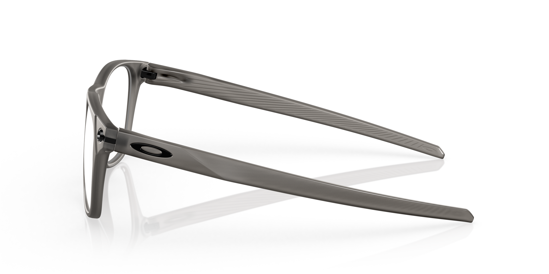 Ojector Satin Grey Smoke PlasticEyeglass Frames for Glasses Direct, Side View