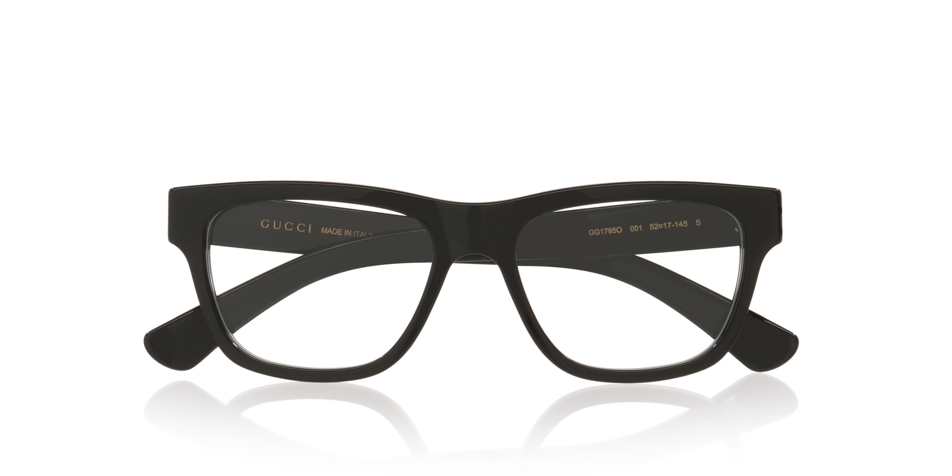 GG1795O Black AcetateEyeglass Frames for Glasses Direct, Closed View