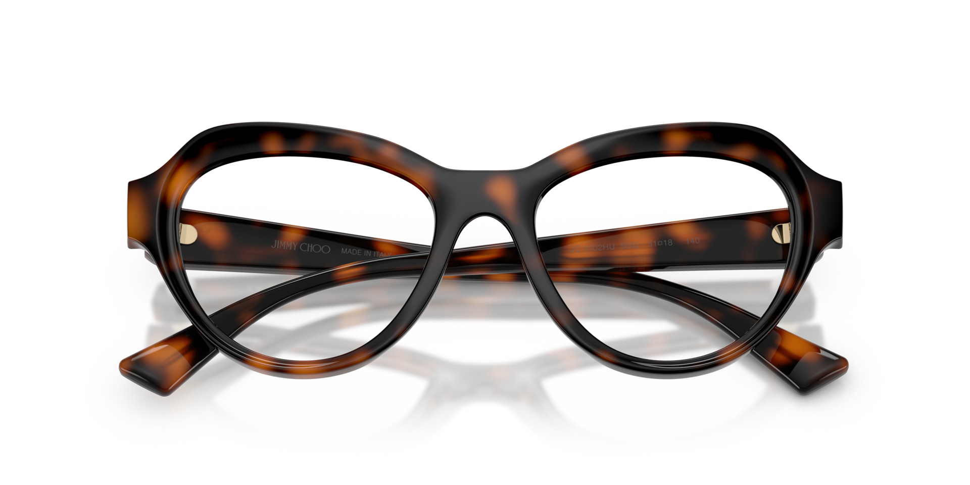 JC1002HU Havana PlasticEyeglass Frames for Glasses Direct, Closed View
