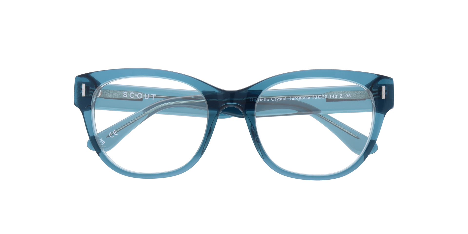 Gabriella Crystal Turquoise AcetateEyeglass Frames for Glasses Direct, Closed View