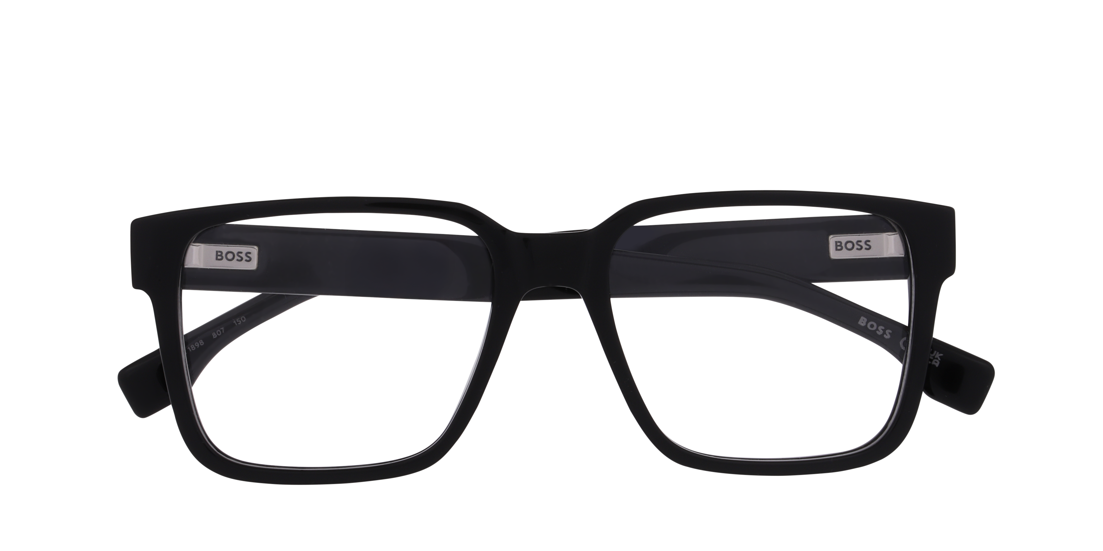 BOSS 1898 Black AcetateEyeglass Frames for Glasses Direct, Closed View