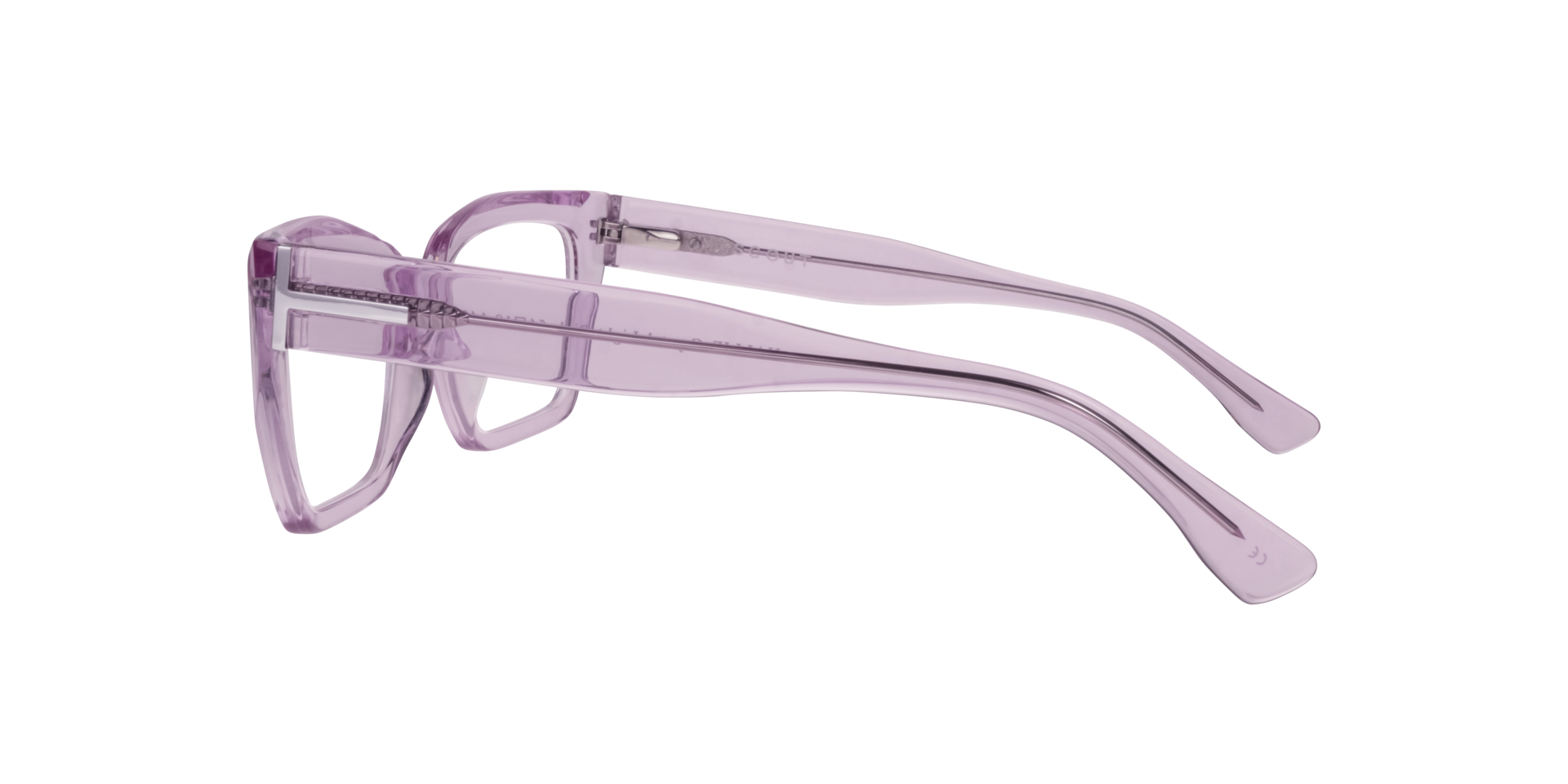 Hallie Crystal Light Pink AcetateEyeglass Frames for Glasses Direct, Side View