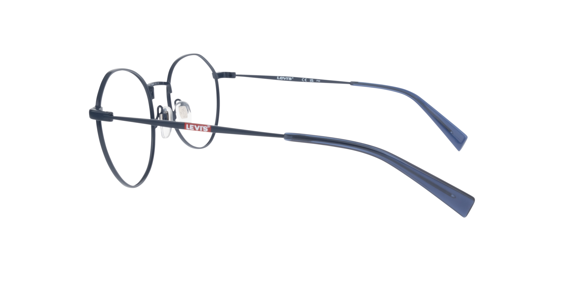 LV 1059 Blue MetalEyeglass Frames for Glasses Direct, Side View