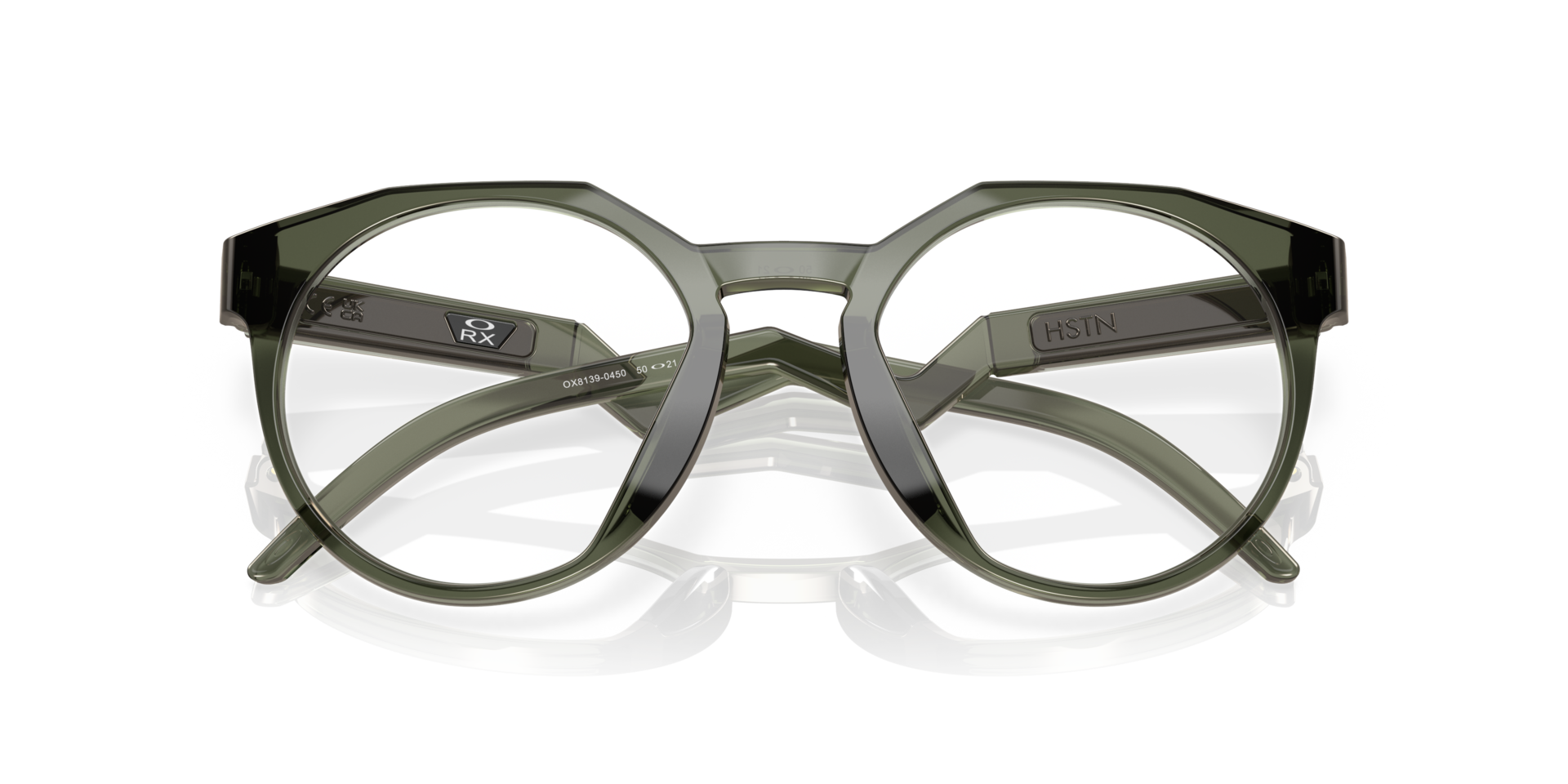Hstn Olive Ink PlasticEyeglass Frames for Glasses Direct, Closed View