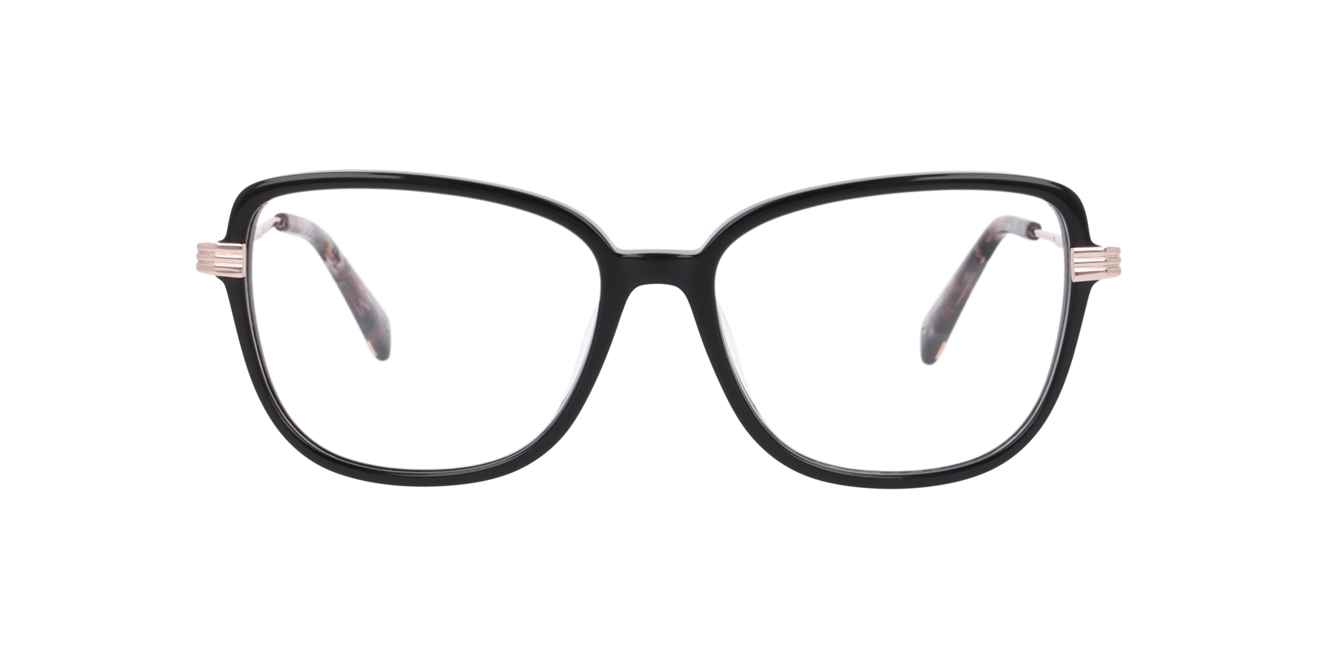 Cuwendi Black AcetateEyeglass Frames for Glasses Direct, Front View