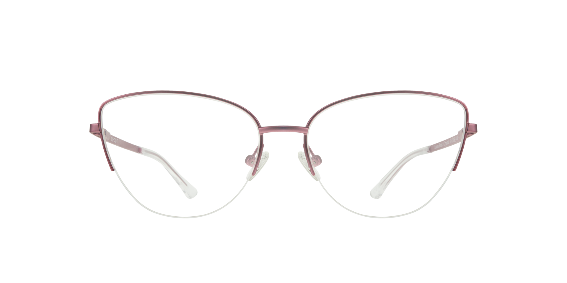Lucia Pink & Crystal MetalEyeglass Frames for Glasses Direct, Front View