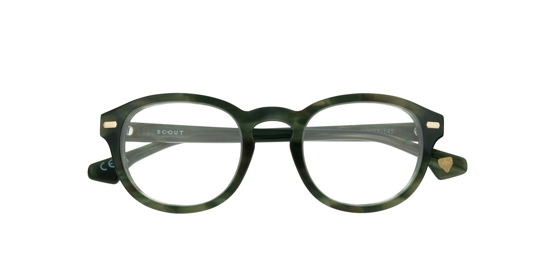 Keanu Horn Green AcetateEyeglass Frames for Glasses Direct, Closed View