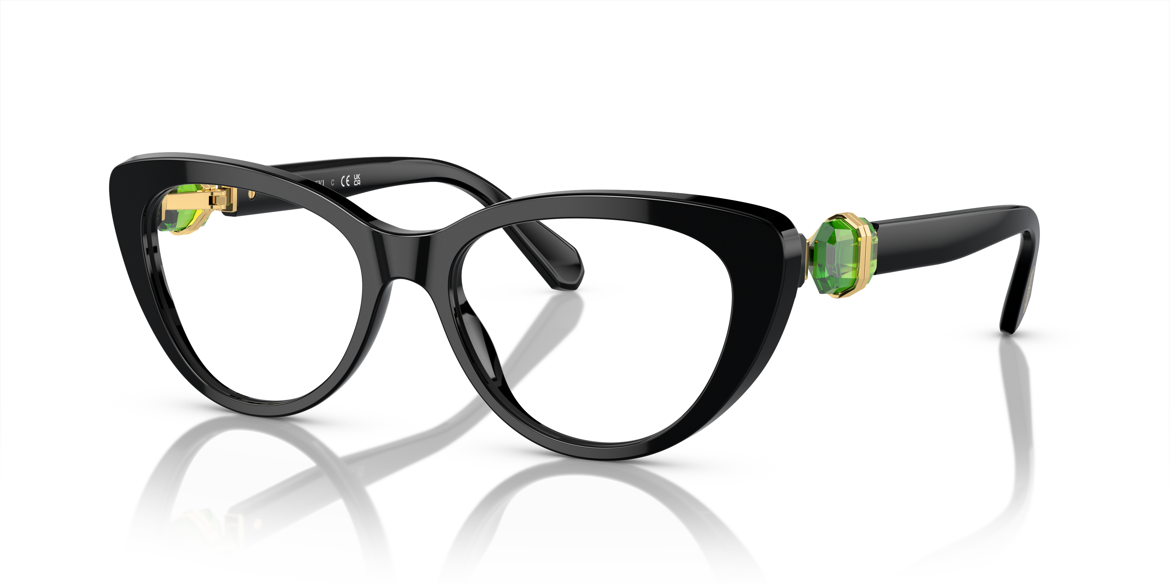 SK2005 Black AcetateEyeglass Frames for Glasses Direct, Angle View