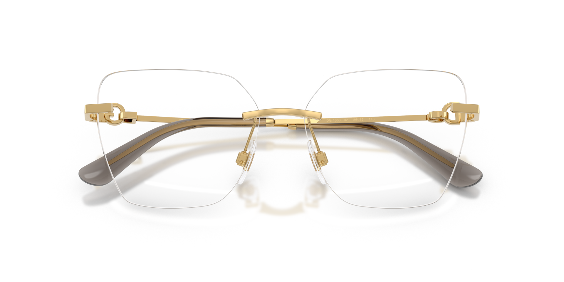 DG1363 Gold MetalEyeglass Frames for Glasses Direct, Closed View