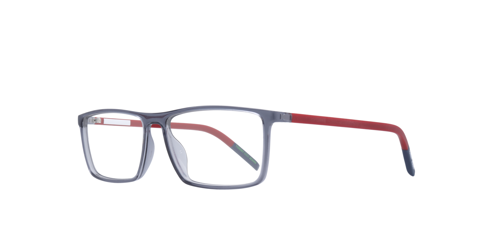 TJ 0019 Grey PlasticEyeglass Frames for Glasses Direct, Angle View