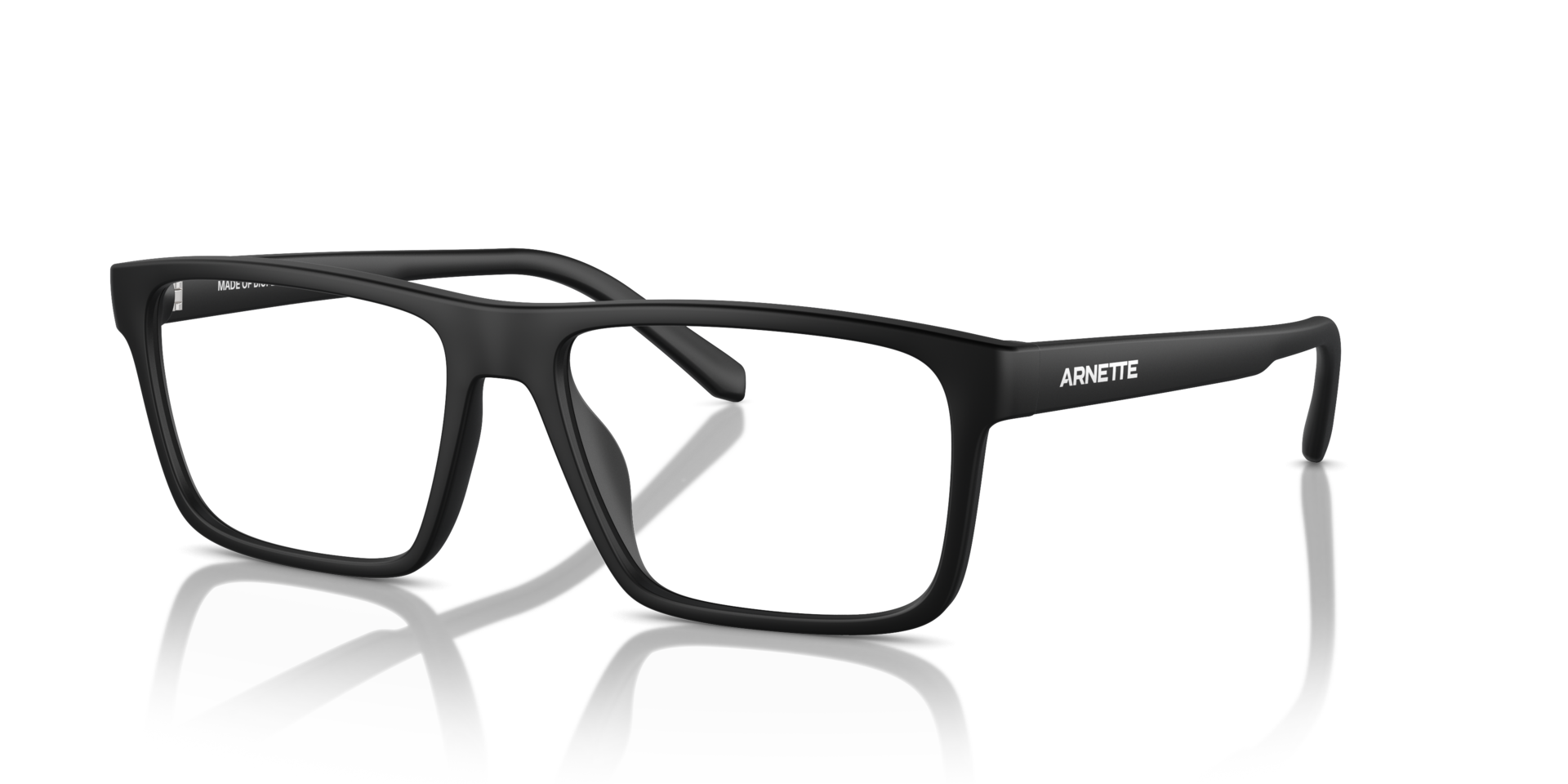 AN7251U Matte Black PlasticEyeglass Frames for Glasses Direct, Angle View