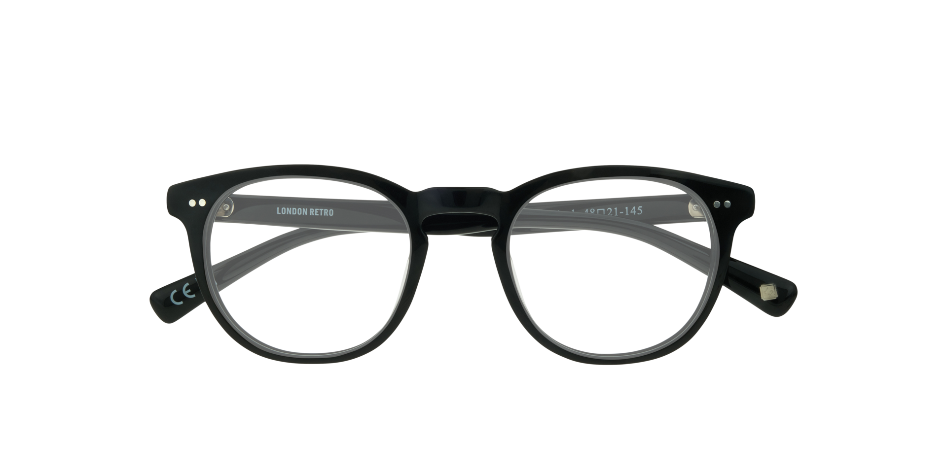 Reggie Black AcetateSunglass Frames for Glasses Direct, Closed View