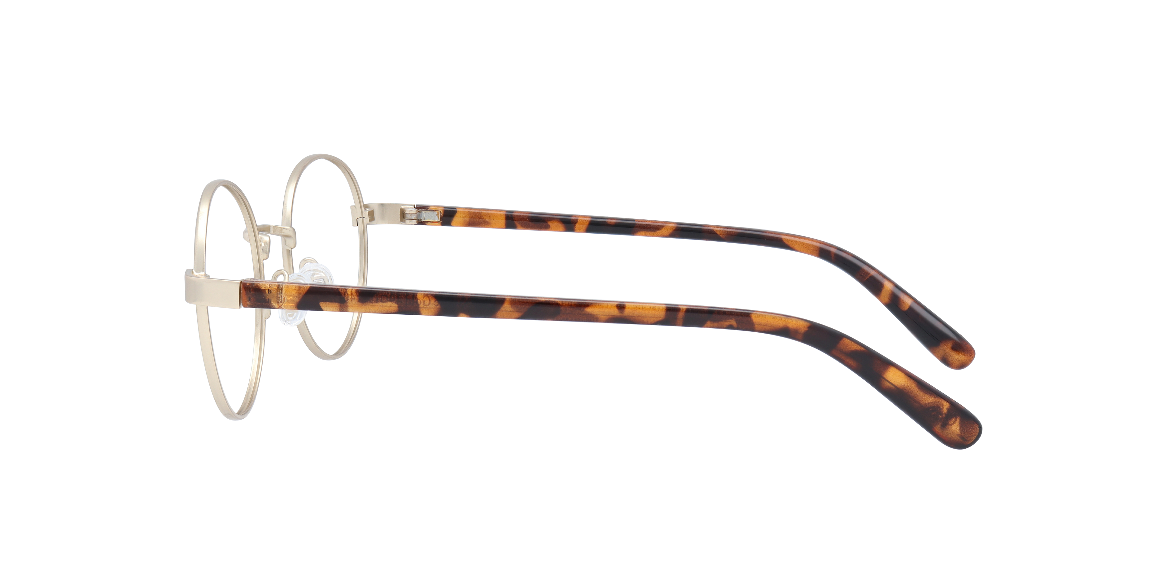Cody Matte Gold MetalSunglass Frames for Glasses Direct, Side View