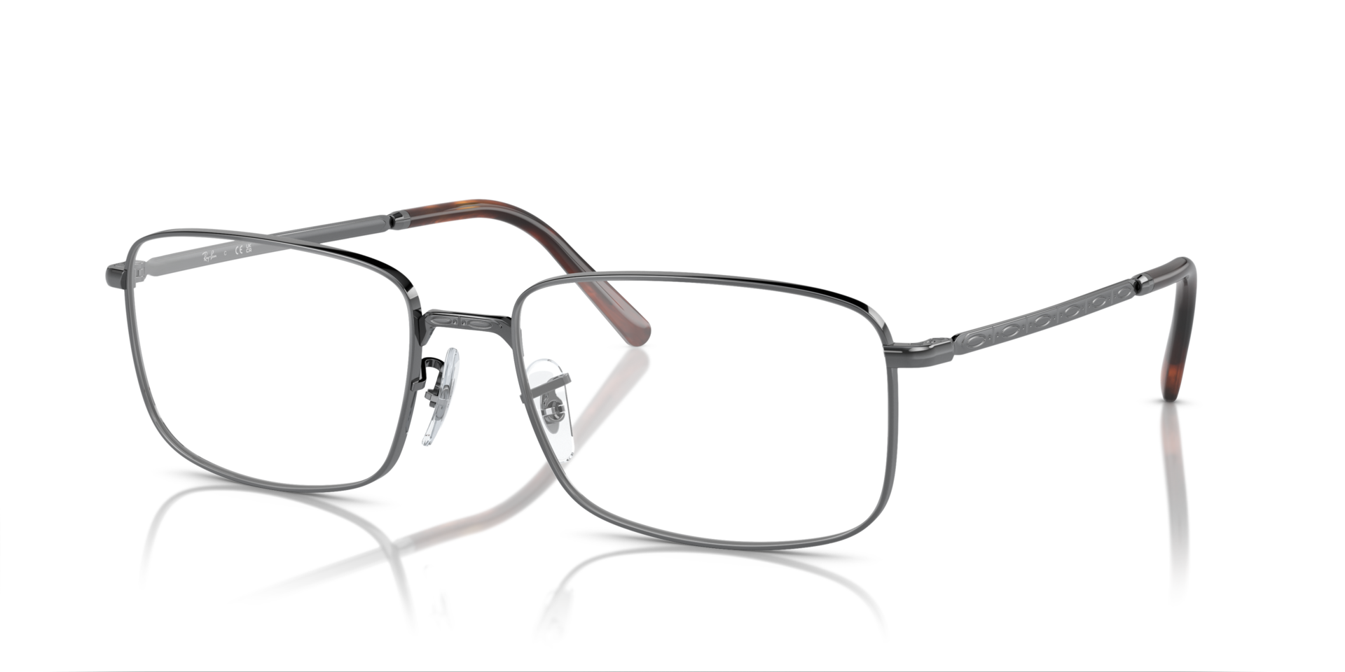 RB3717V Gunmetal MetalEyeglass Frames for Glasses Direct, Angle View