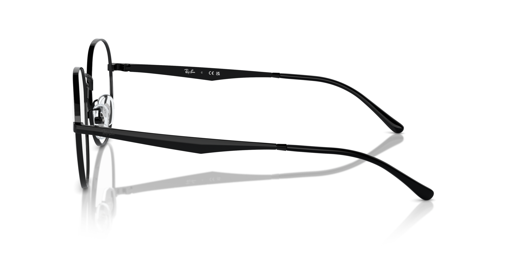 RB6517D Black MetalEyeglass Frames for Glasses Direct, Side View