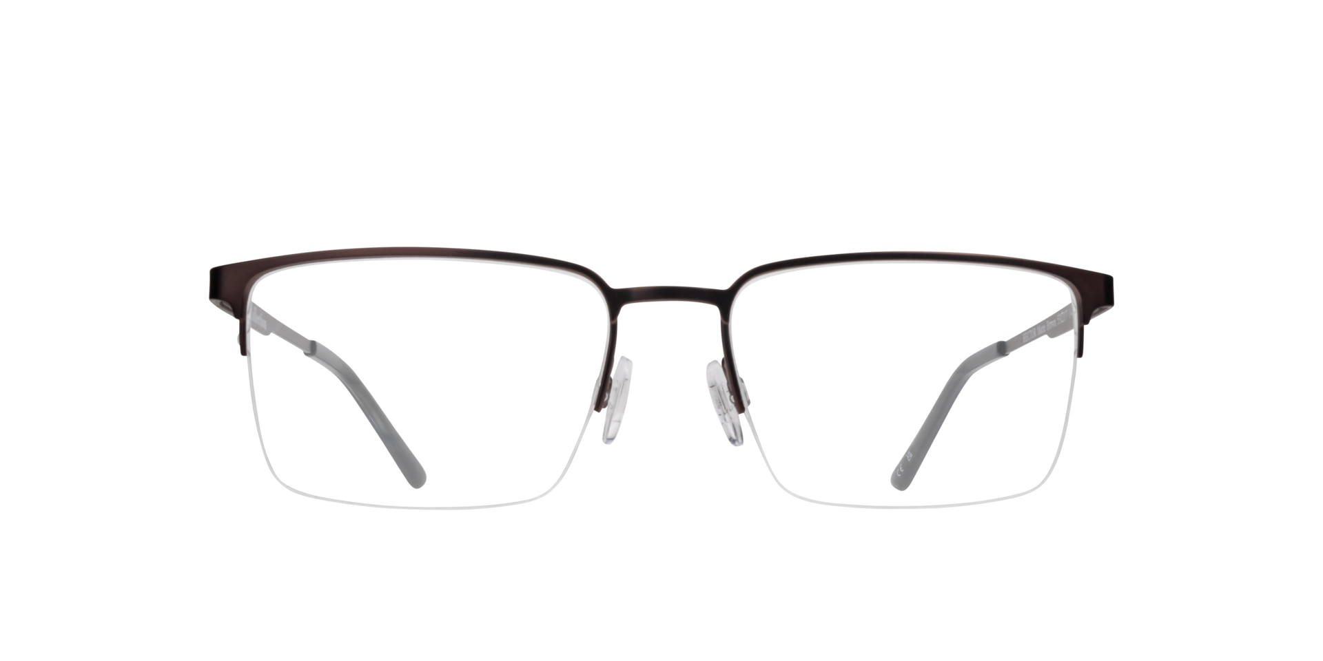 Hector Matte Brown MetalEyeglass Frames for Glasses Direct, Front View