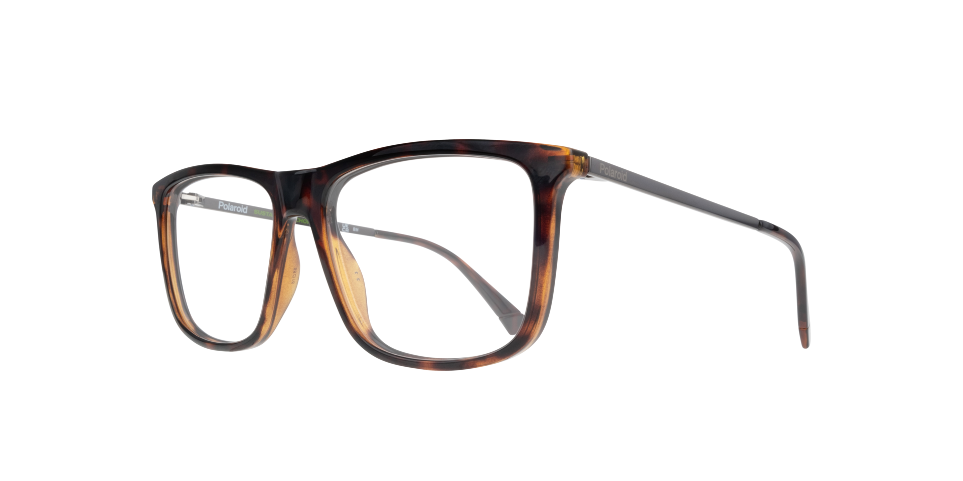 PLD D497 Tortoise Silver PlasticSunglass Frames for Glasses Direct, Angle View