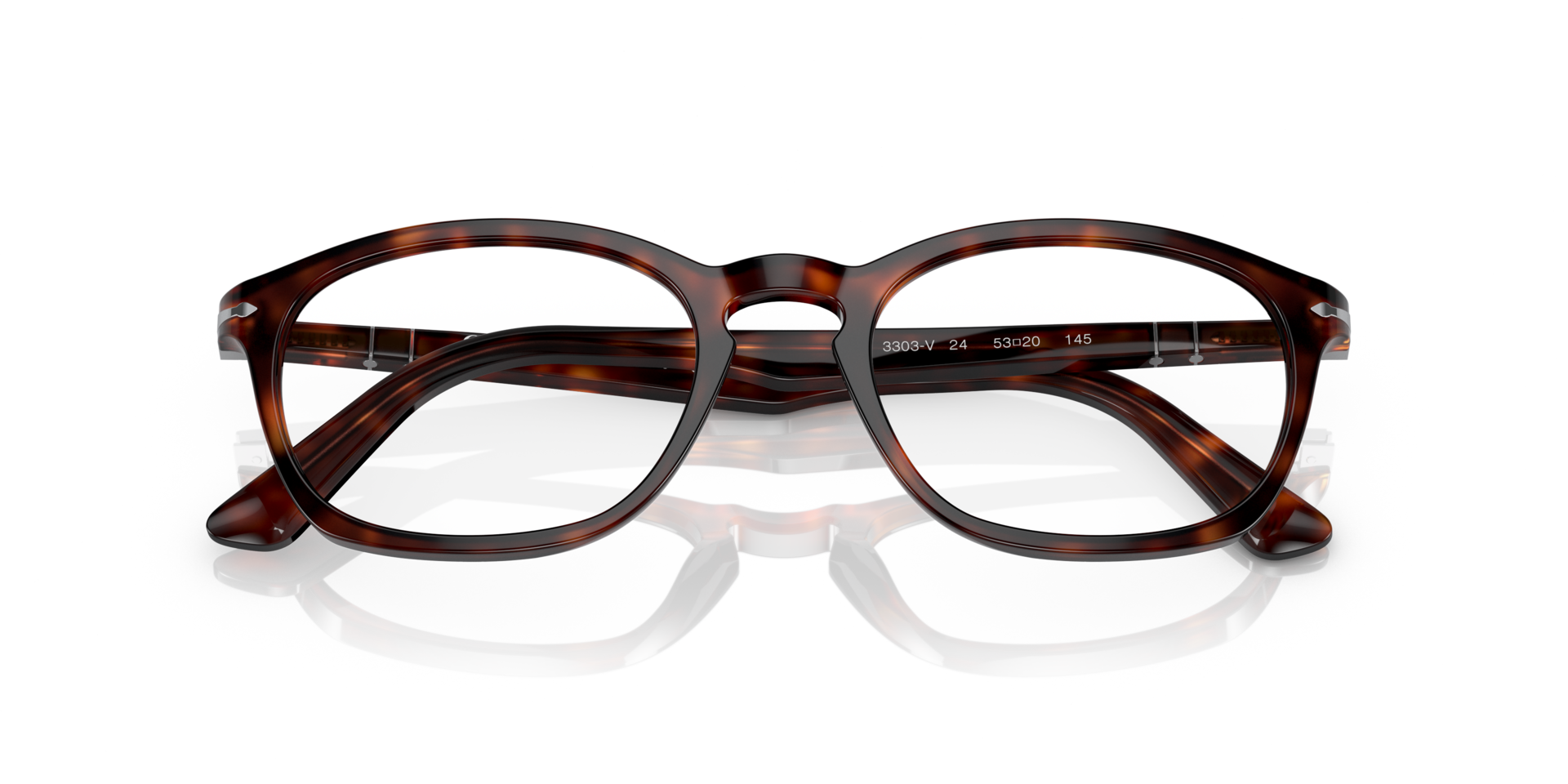 PO3303V Havana AcetateEyeglass Frames for Glasses Direct, Closed View