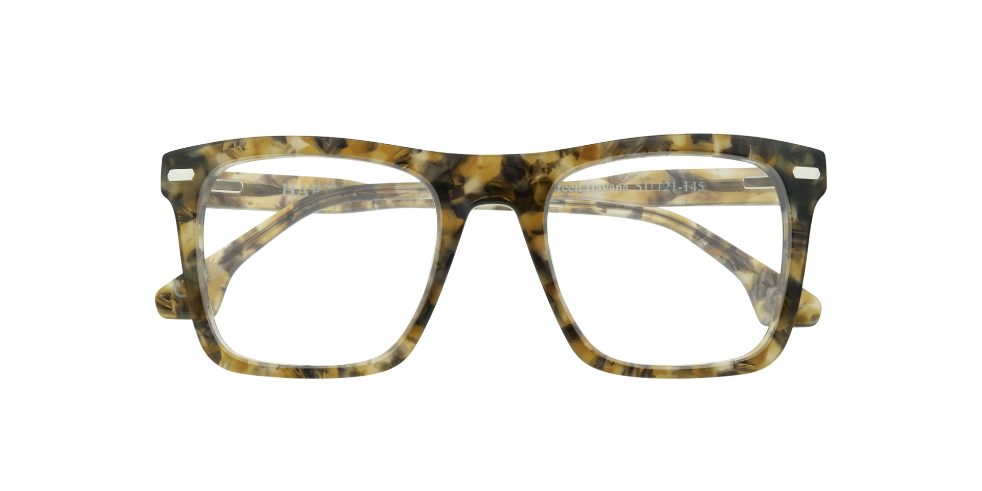 Jagger Green Havana AcetateEyeglass Frames for Glasses Direct, Closed View