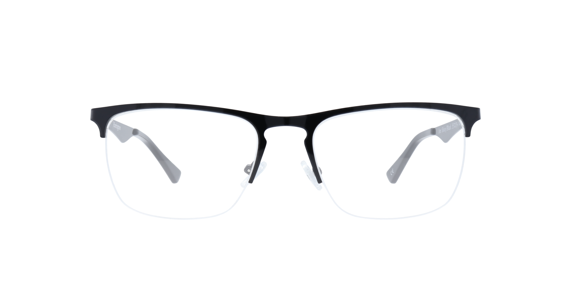 Joe1 Shiny Black MetalEyeglass Frames for Glasses Direct, Front View
