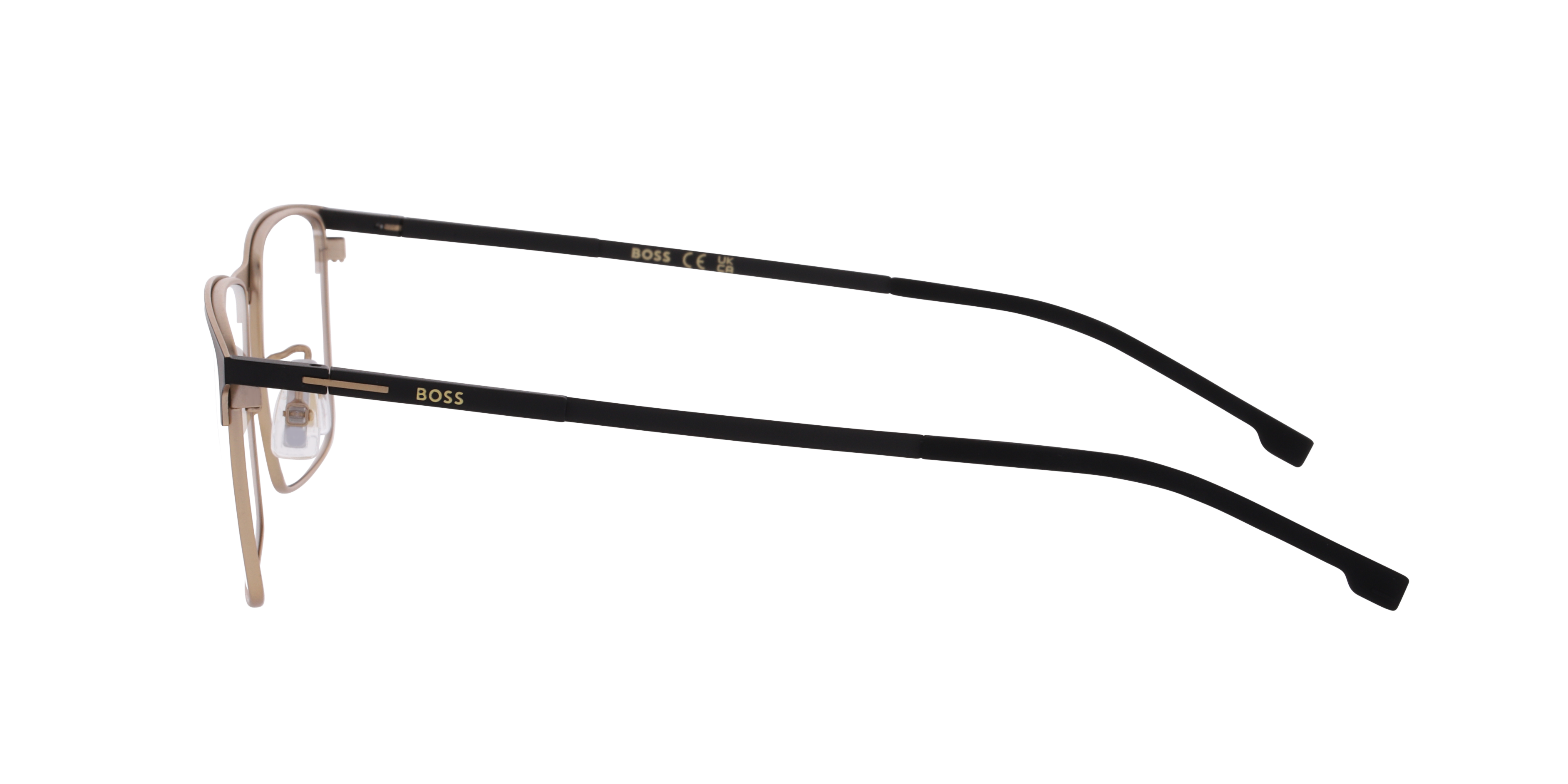 BOSS 1902/G Black Gold MetalEyeglass Frames for Glasses Direct, Side View