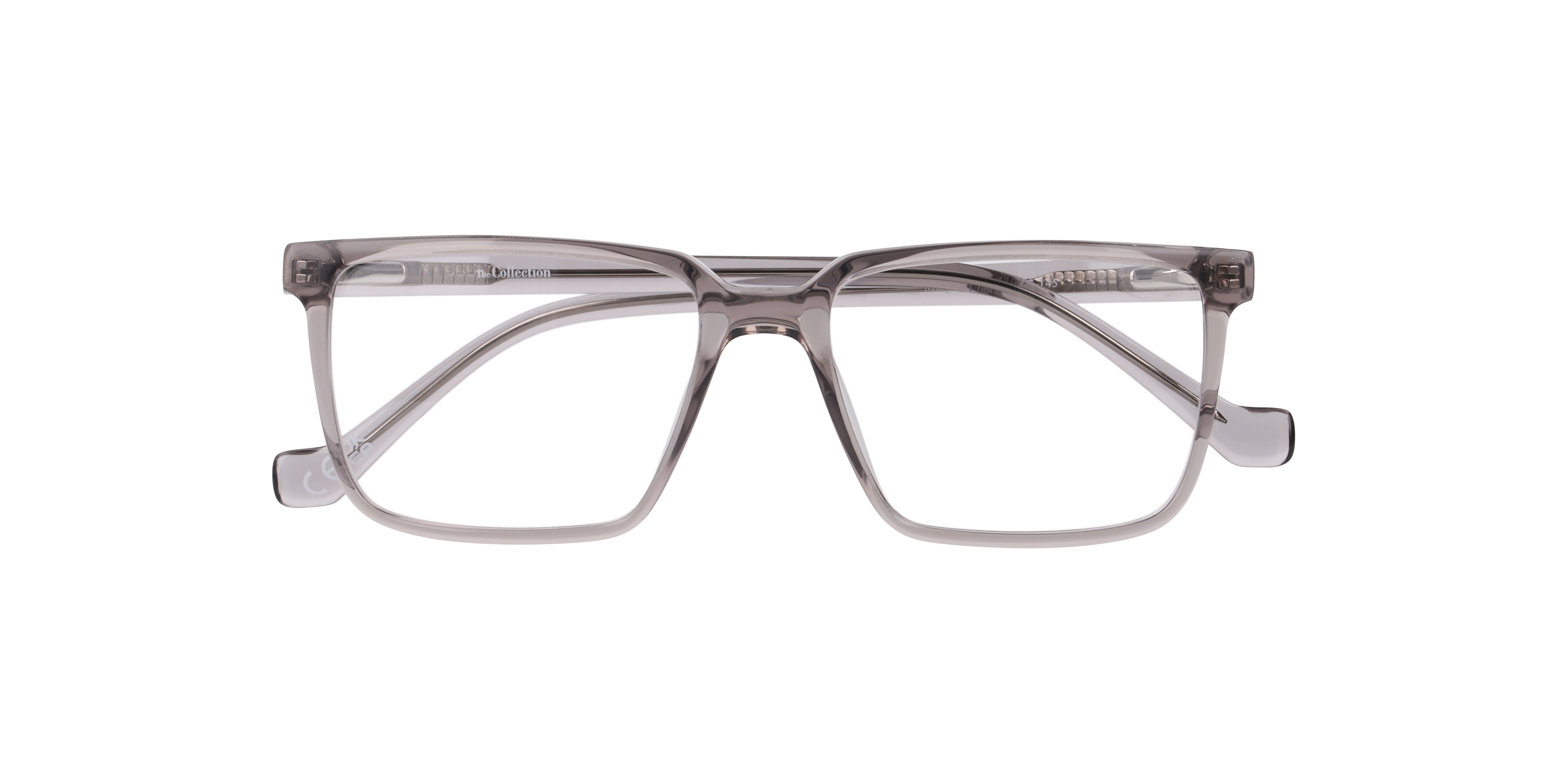 Murphy Crystal Grey PlasticEyeglass Frames for Glasses Direct, Closed View