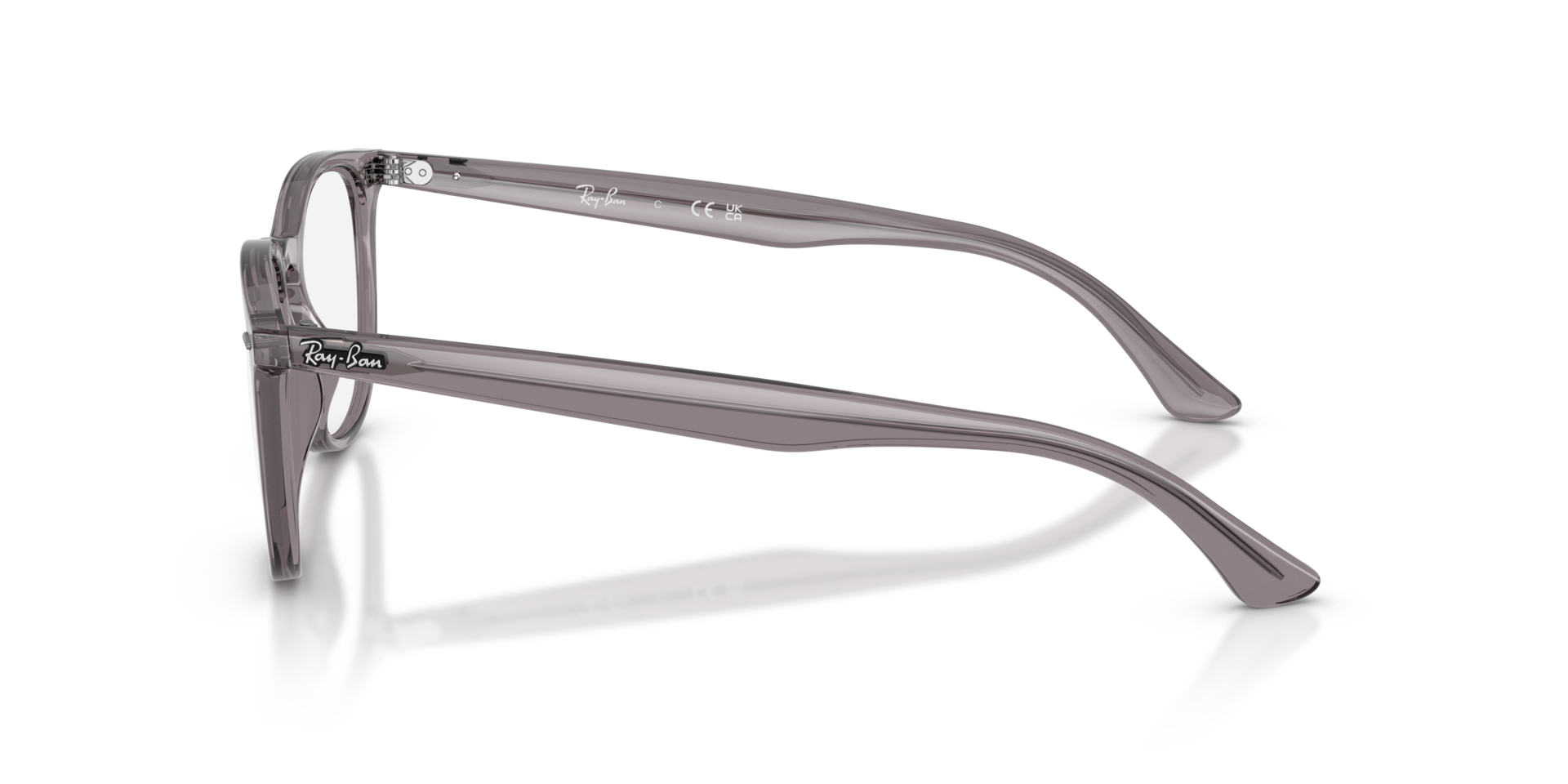 RB7159 Transparent Grey PlasticEyeglass Frames for Glasses Direct, Side View