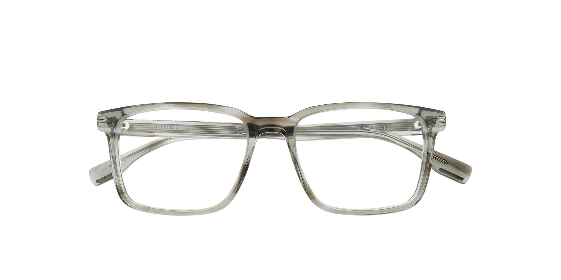 Leith Grey & Gunmetal AcetateEyeglass Frames for Glasses Direct, Closed View