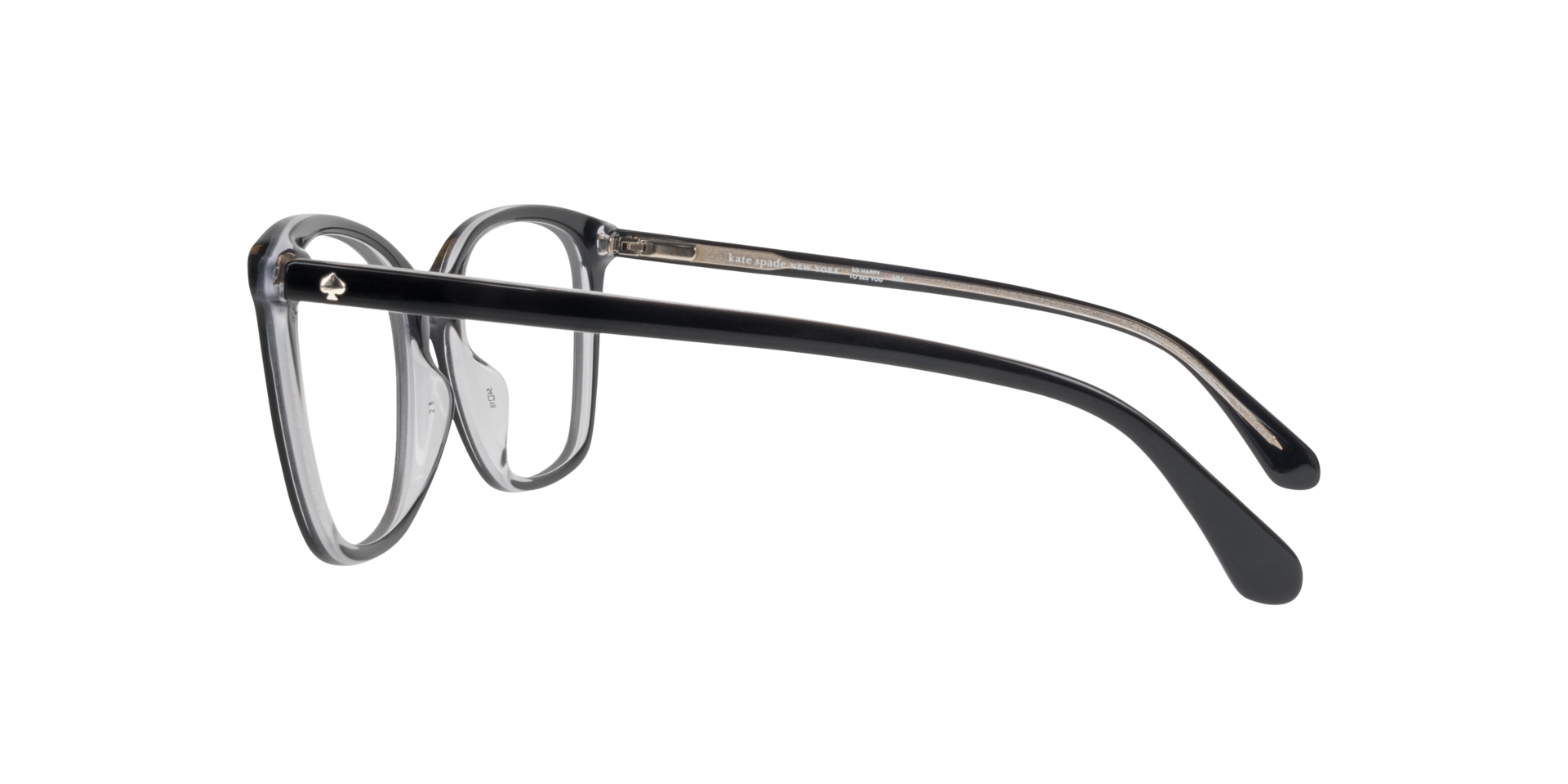 Leanna/G Black AcetateEyeglass Frames for Glasses Direct, Side View