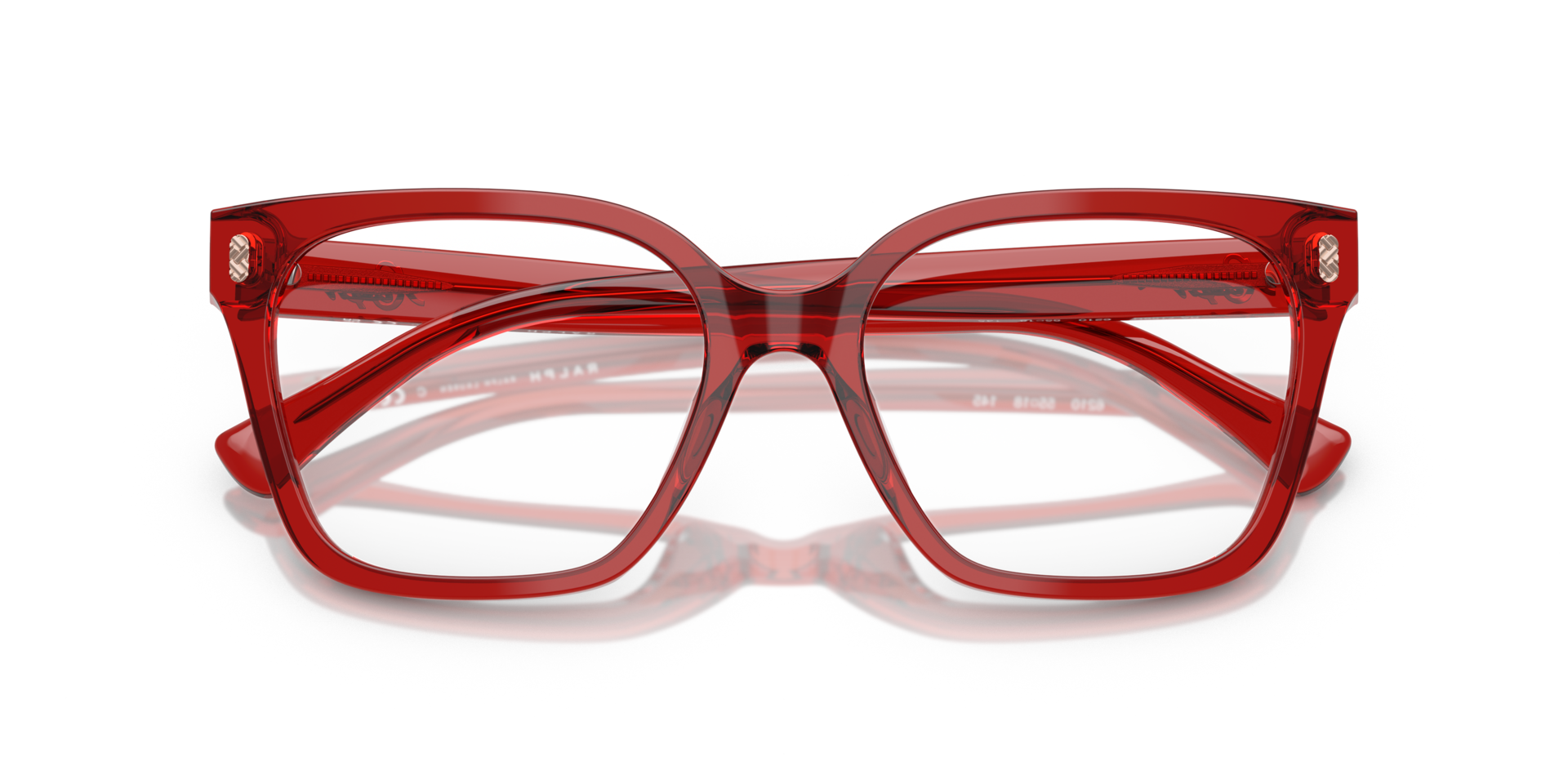 RA7158U Shiny Transparent Burgundy AcetateEyeglass Frames for Glasses Direct, Closed View