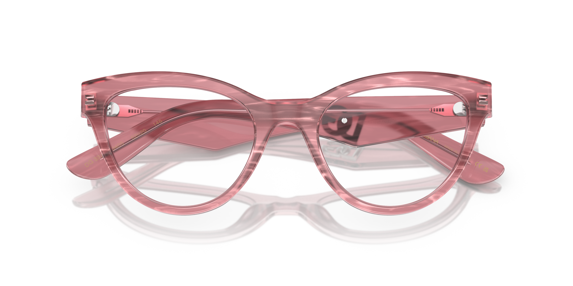 DG3372 Fleur Pink AcetateEyeglass Frames for Glasses Direct, Closed View