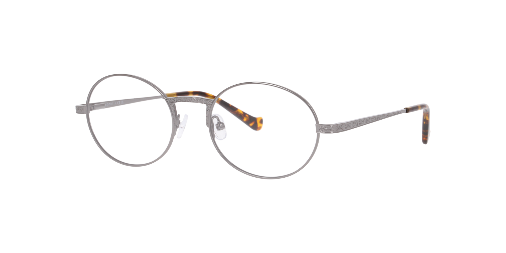 Niko Gun MetalEyeglass Frames for Glasses Direct, Angle View