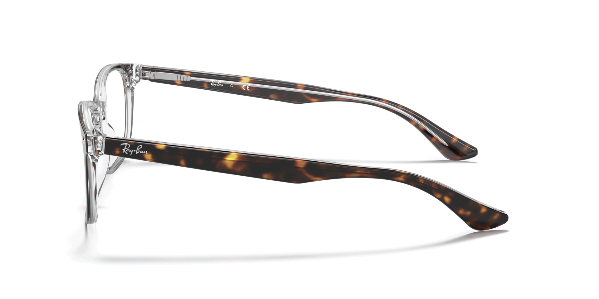 RB5375 Havana On Transparent AcetateEyeglass Frames for Glasses Direct, Side View