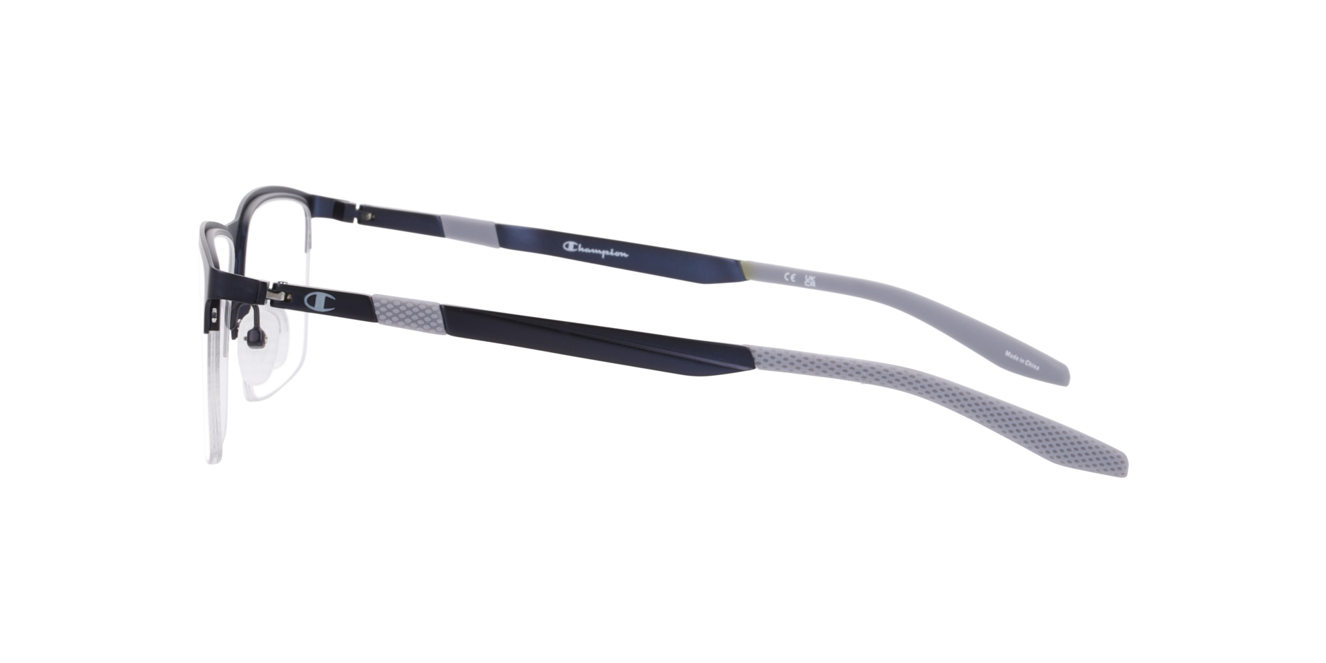Curouse Blue MetalEyeglass Frames for Glasses Direct, Side View