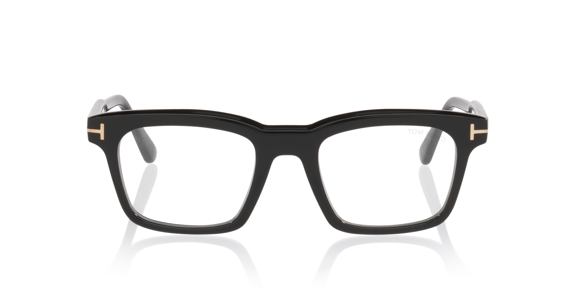 FT6122-B Black Shiny AcetateEyeglass Frames for Glasses Direct, Front View
