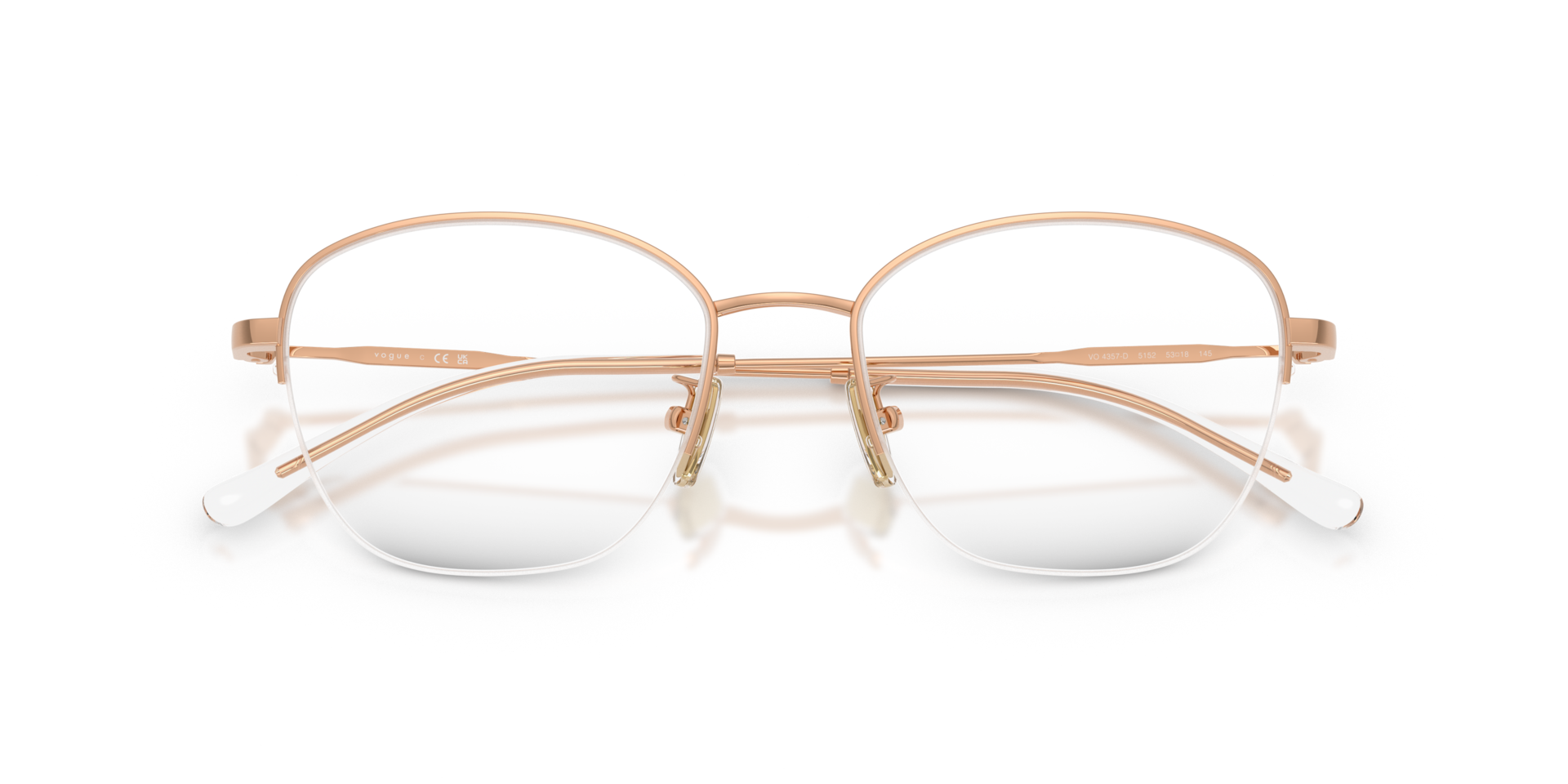 VO4357D Rose Gold MetalEyeglass Frames for Glasses Direct, Closed View