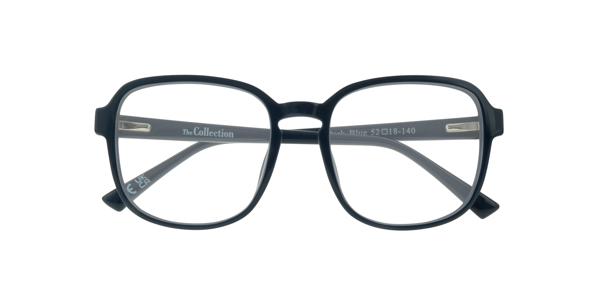 Jada Solid Dark Blue PlasticEyeglass Frames for Glasses Direct, Closed View