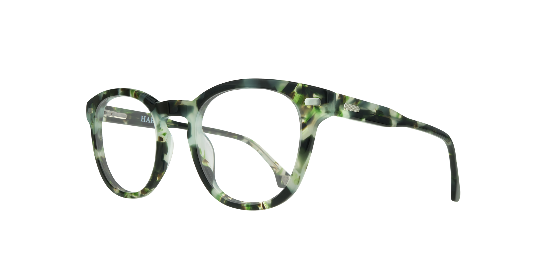 Jeremy Spotty Green Havana AcetateEyeglass Frames for Glasses Direct, Angle View