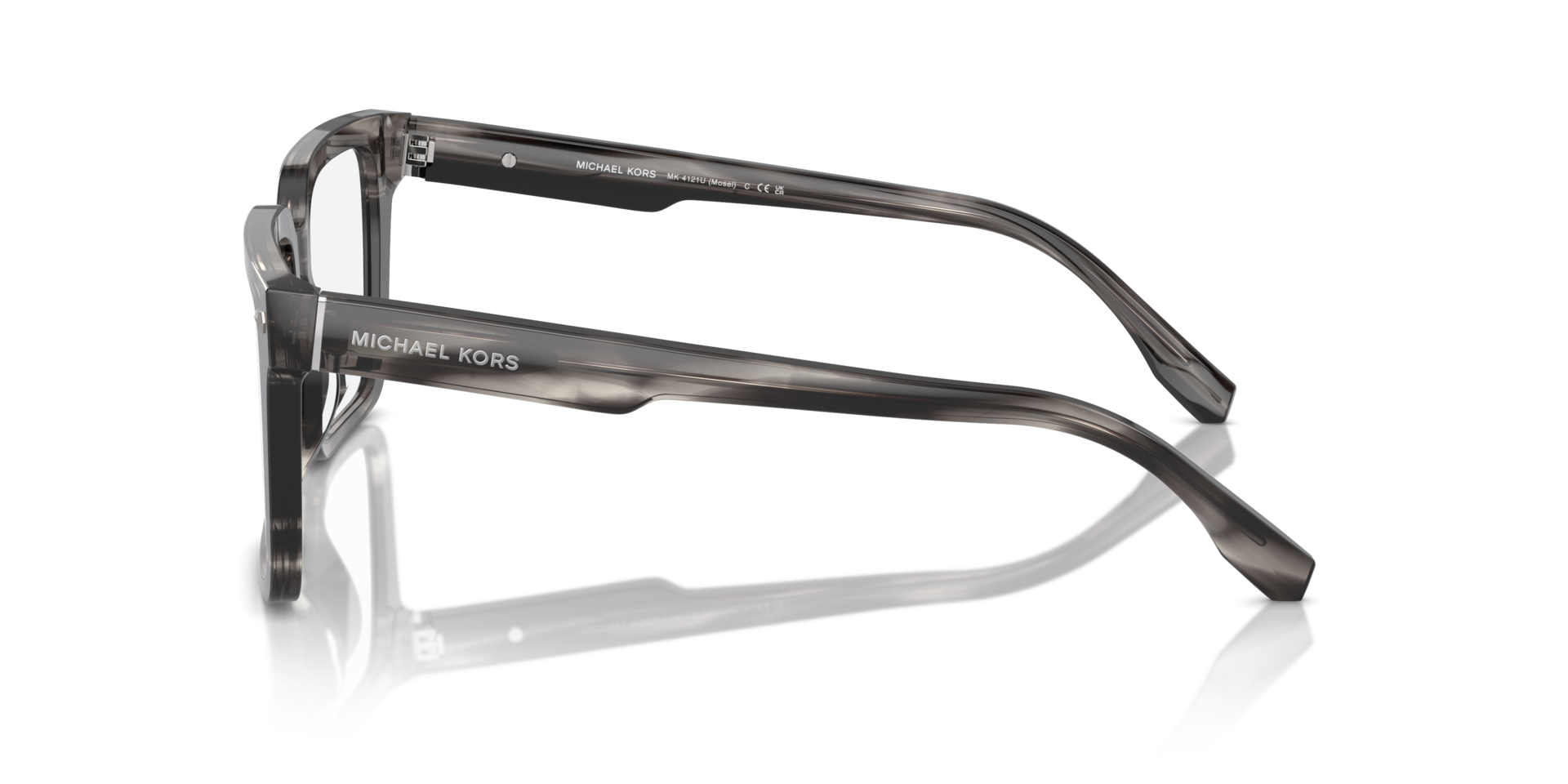 MK4121U Black Horn AcetateEyeglass Frames for Glasses Direct, Side View