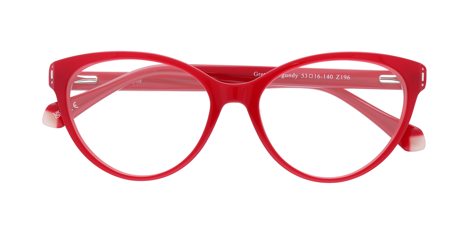 Greta Burgundy AcetateEyeglass Frames for Glasses Direct, Closed View