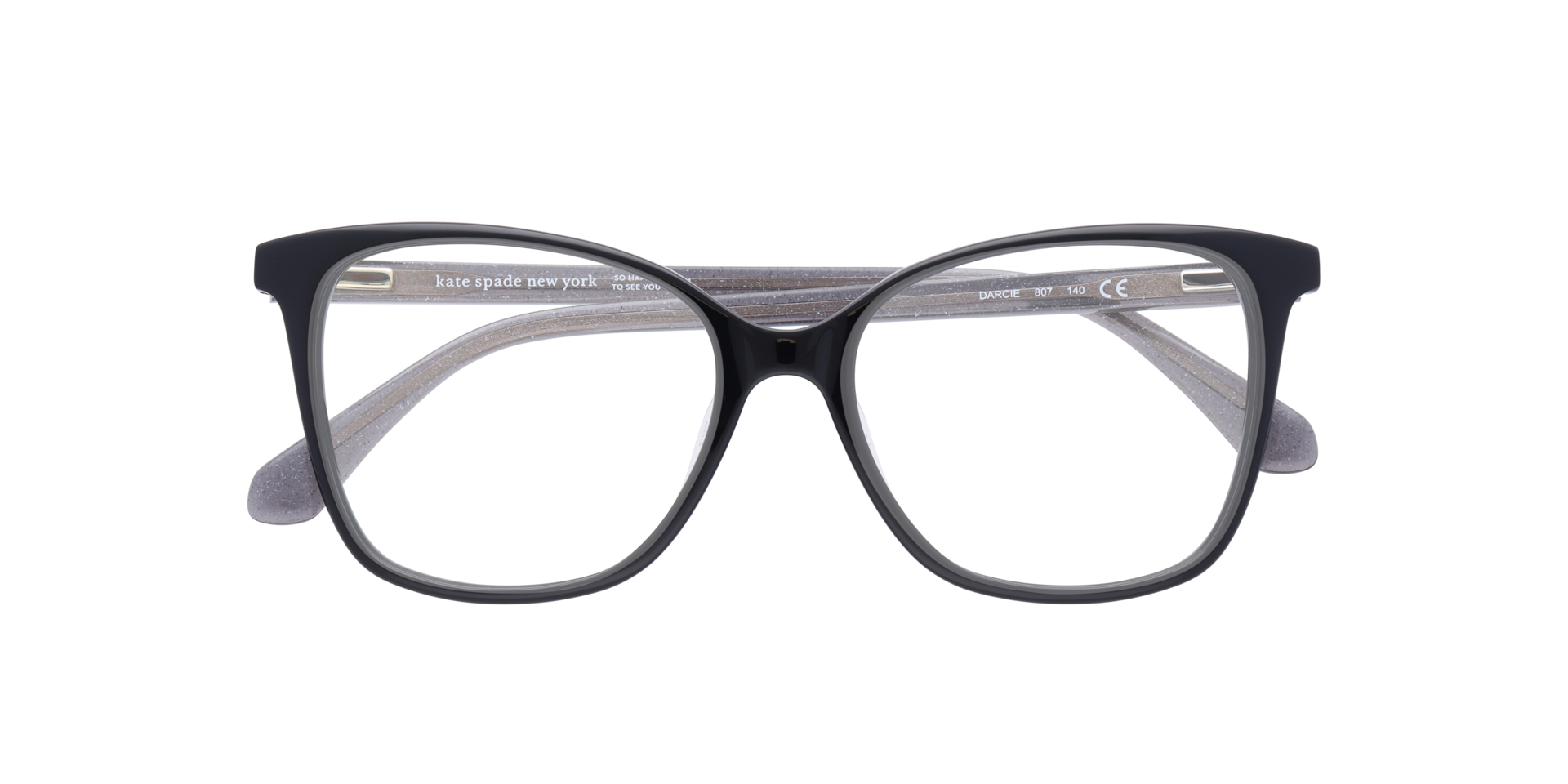 Darcie Black AcetateEyeglass Frames for Glasses Direct, Closed View