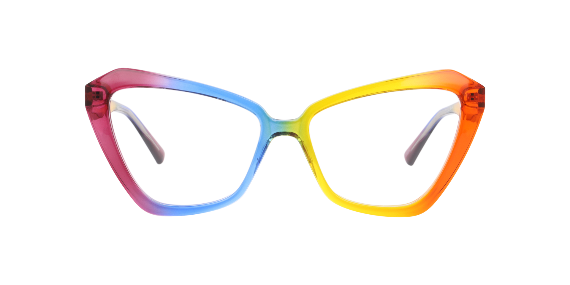 Notice Rainbow PlasticEyeglass Frames for Glasses Direct, Front View