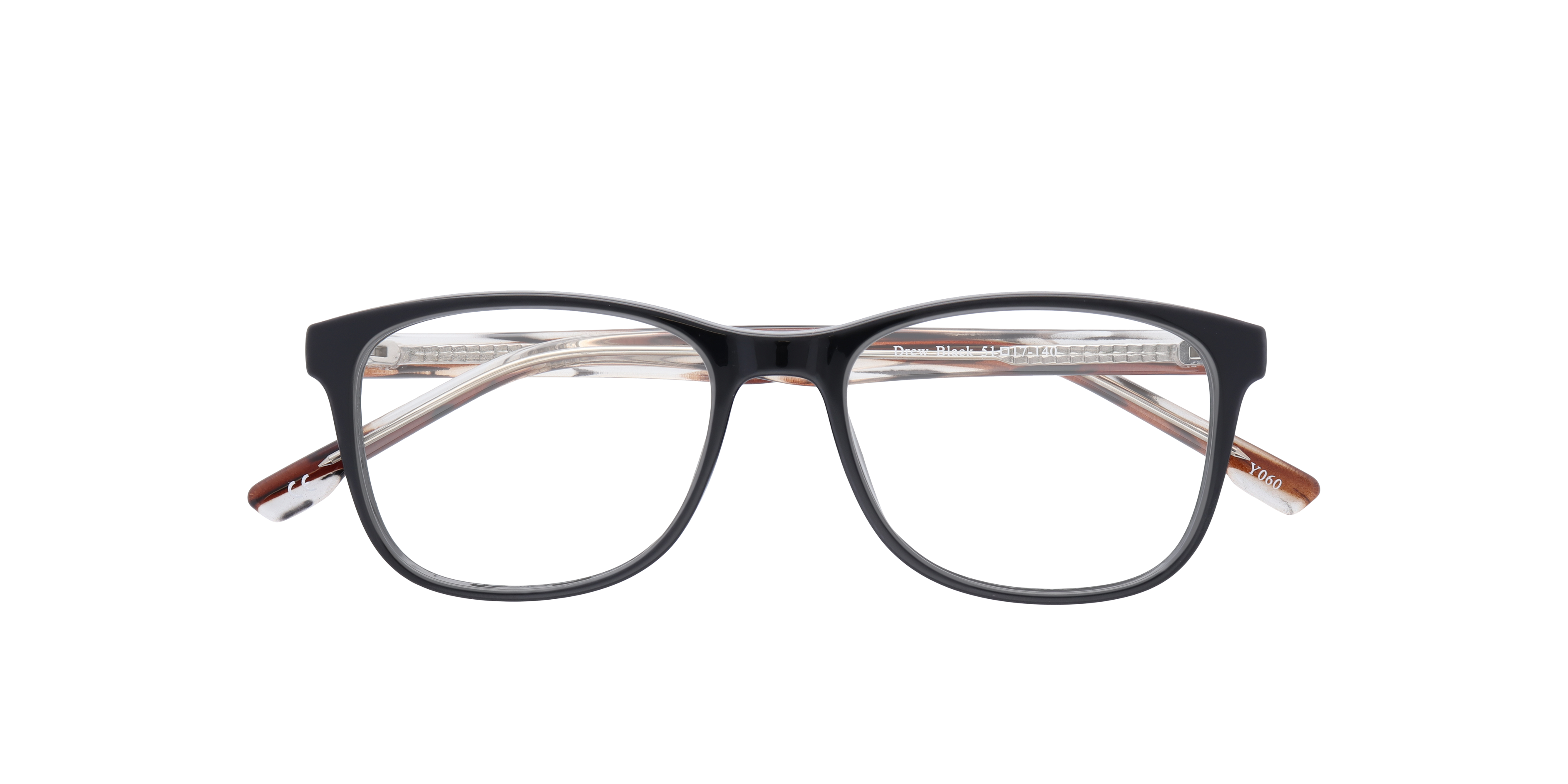 Drew Black PlasticEyeglass Frames for Glasses Direct, Closed View
