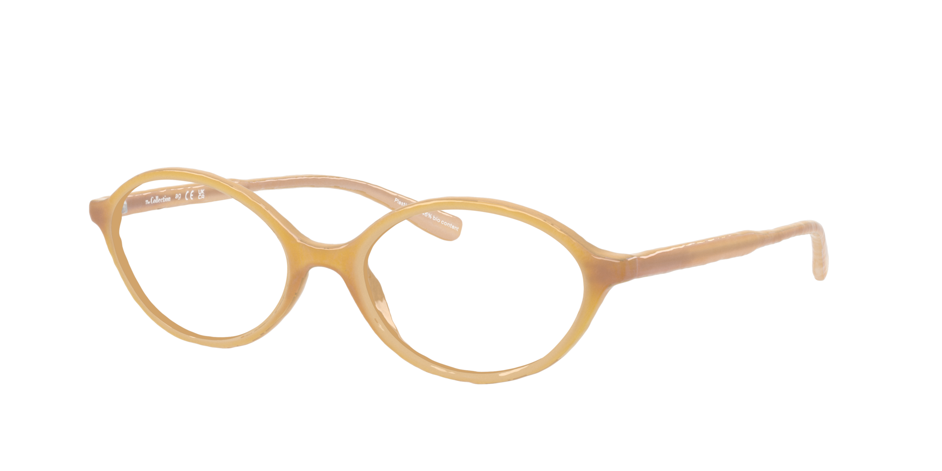 Meadow Milky Brown PlasticEyeglass Frames for Glasses Direct, Angle View