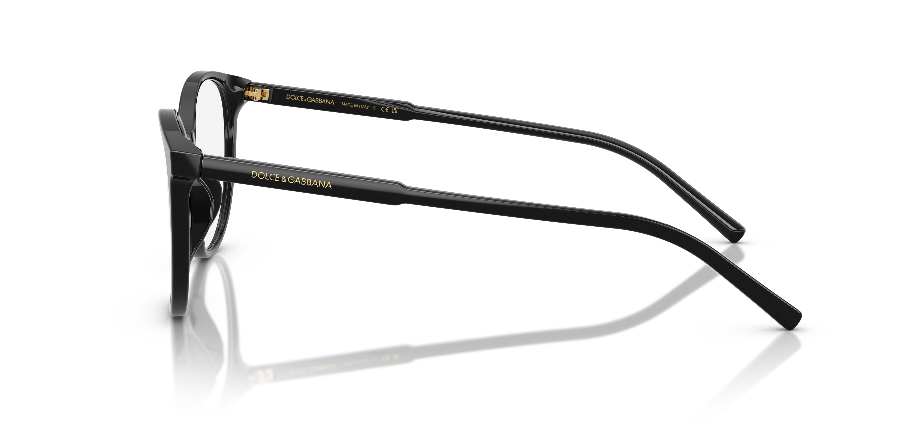 DG3425 Black AcetateEyeglass Frames for Glasses Direct, Side View