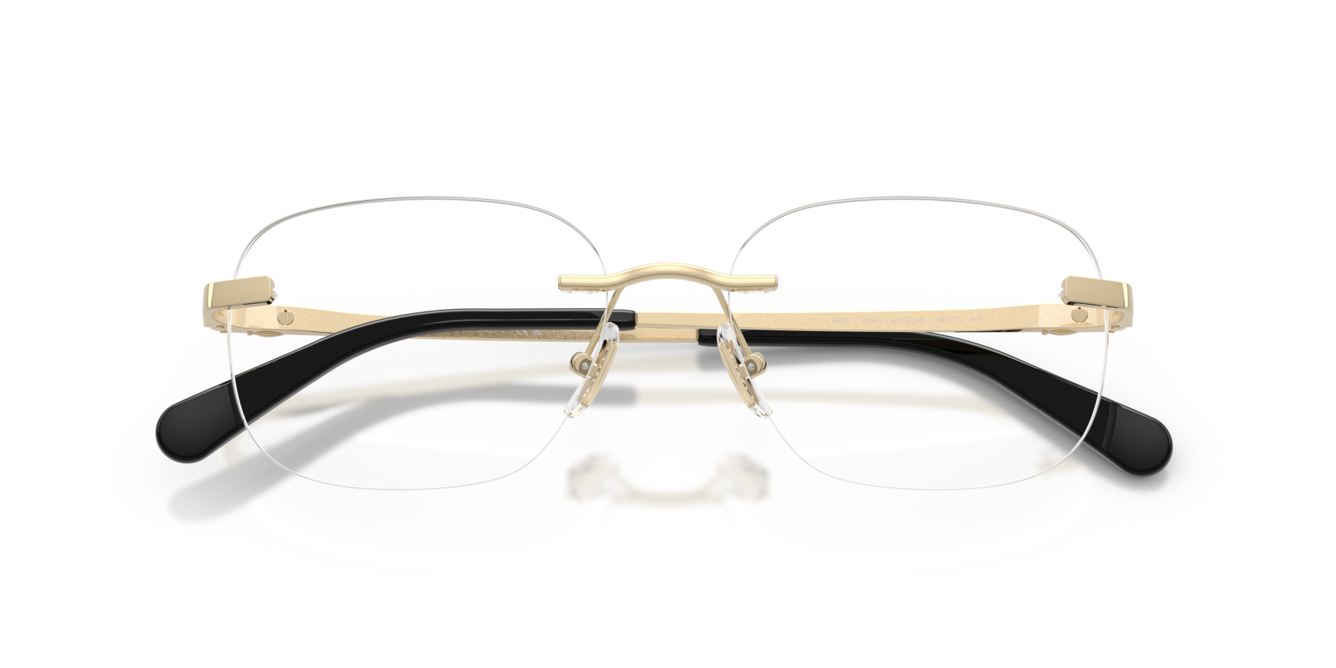 HC5206D Shiny Light Gold MetalEyeglass Frames for Glasses Direct, Closed View